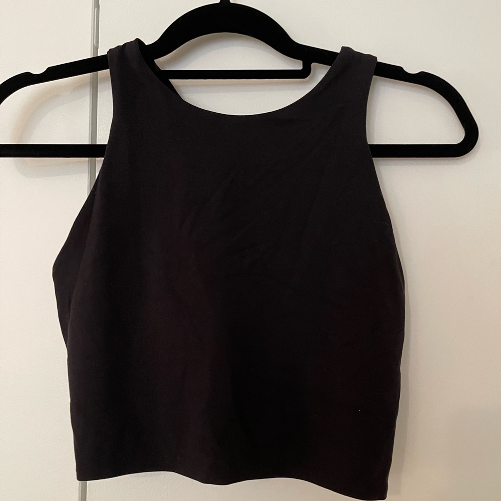Athleta Size M Unpadded Black Sports Top